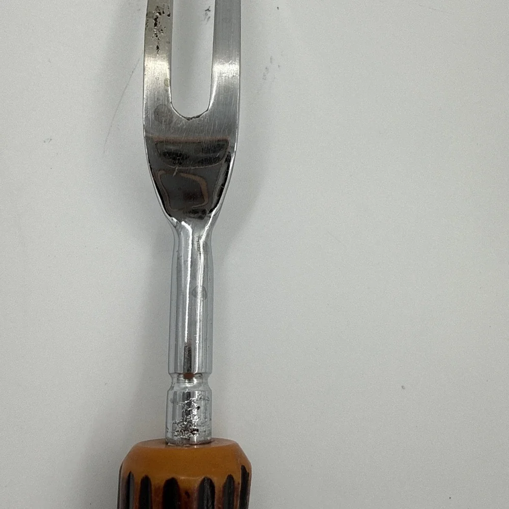 Vtg E.Parker &Sons Sheffield England Bakelite Stainless Steel Carving Fork